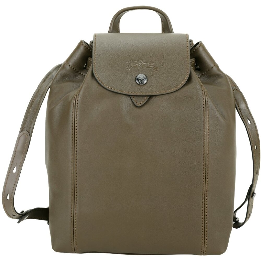 NEW LONGCHAMP Extra Small Le Pliage Cuir Backpack in Olive#2087